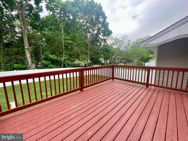 a view of wooden deck