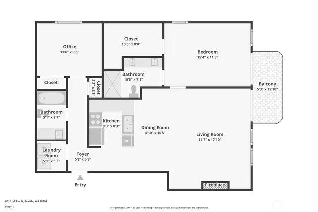 $626,000 | 801 2nd Avenue North, Unit 204, Seattle, WA 98109