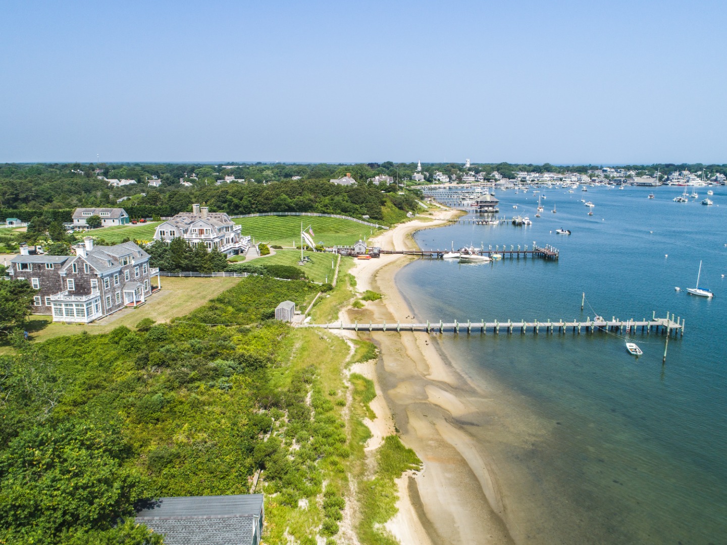 191 Katama Road Edgartown, MA 02539 - Photo 4 of 20 an aerial view of a houses with city view