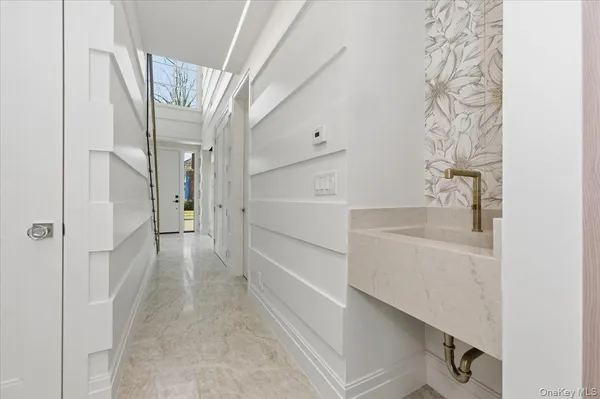 a kitchen with counter top space cabinets and stainless steel appliances