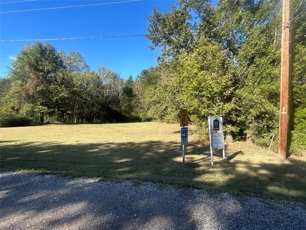 a view of a yard with an tree