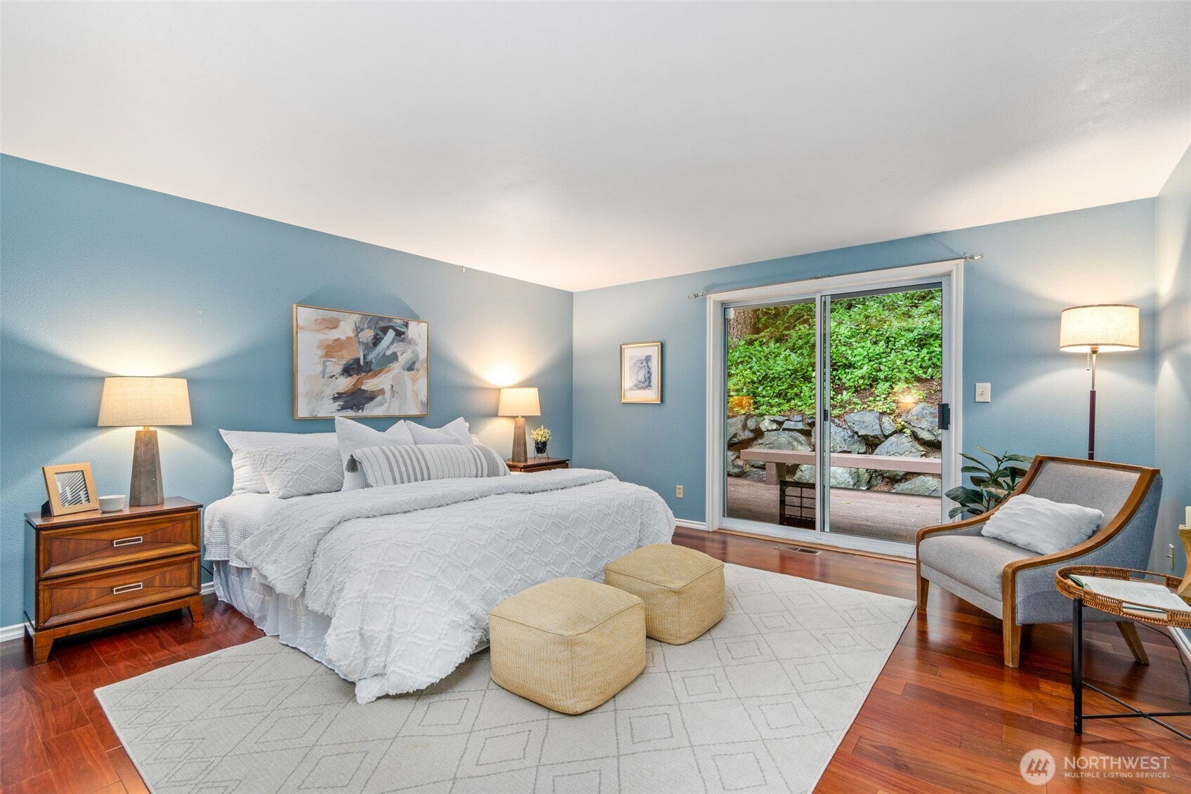 21007 Pioneer Way Edmonds, WA 98026 - Photo 12 of 27 a bedroom with a bed and a large window