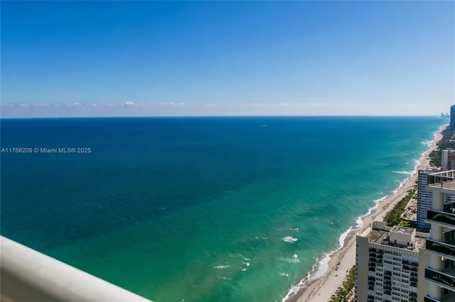 a view of an ocean from a balcony