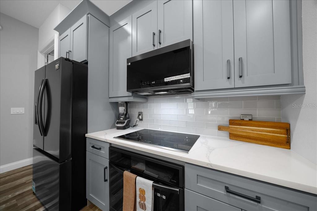 252 Malauka Road Ocklawaha, FL 32179 - Photo 19 of 78 a kitchen with stainless steel appliances a stove microwave and refrigerator