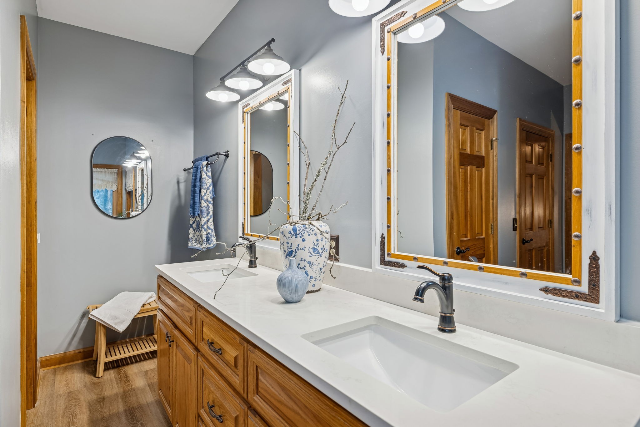 2537 York Road Nolensville, TN 37135 - Photo 32 of 84 a bathroom with a sink vanity and a mirror