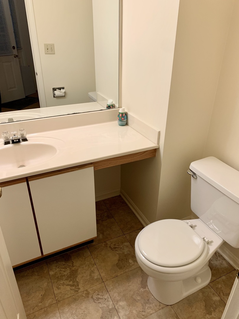 17870 Braewick Road Gurnee, IL 60031 - Photo 10 of 28 a bathroom with a sink and a toilet
