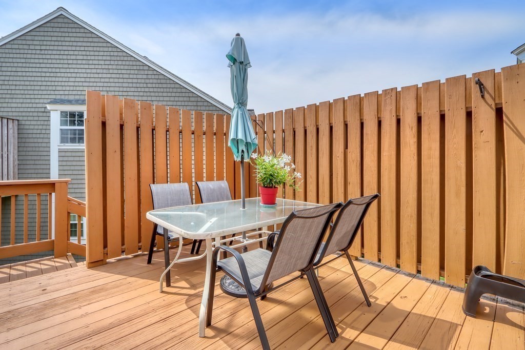 106 Shaw Farm Road, Unit 106 Canton, MA 02021 - Photo 20 of 27 a view of a table and chairs in patio