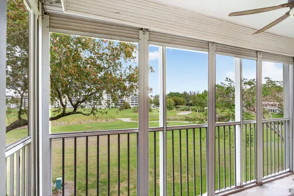 a glass door and outdoor space