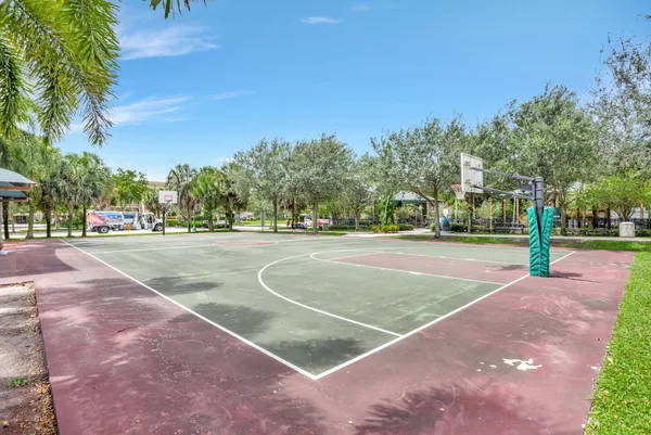 a view of a basketball court