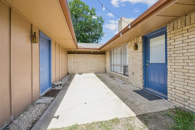a backyard of a house