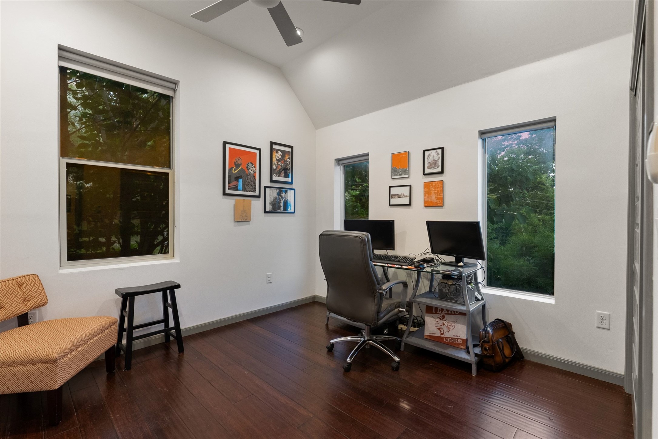 1158 Ridgeway Drive, Unit A Austin, TX 78702 - Photo 16 of 28 Hardwood floors and generous windows create a naturally illuminated study, perfect for productivity.