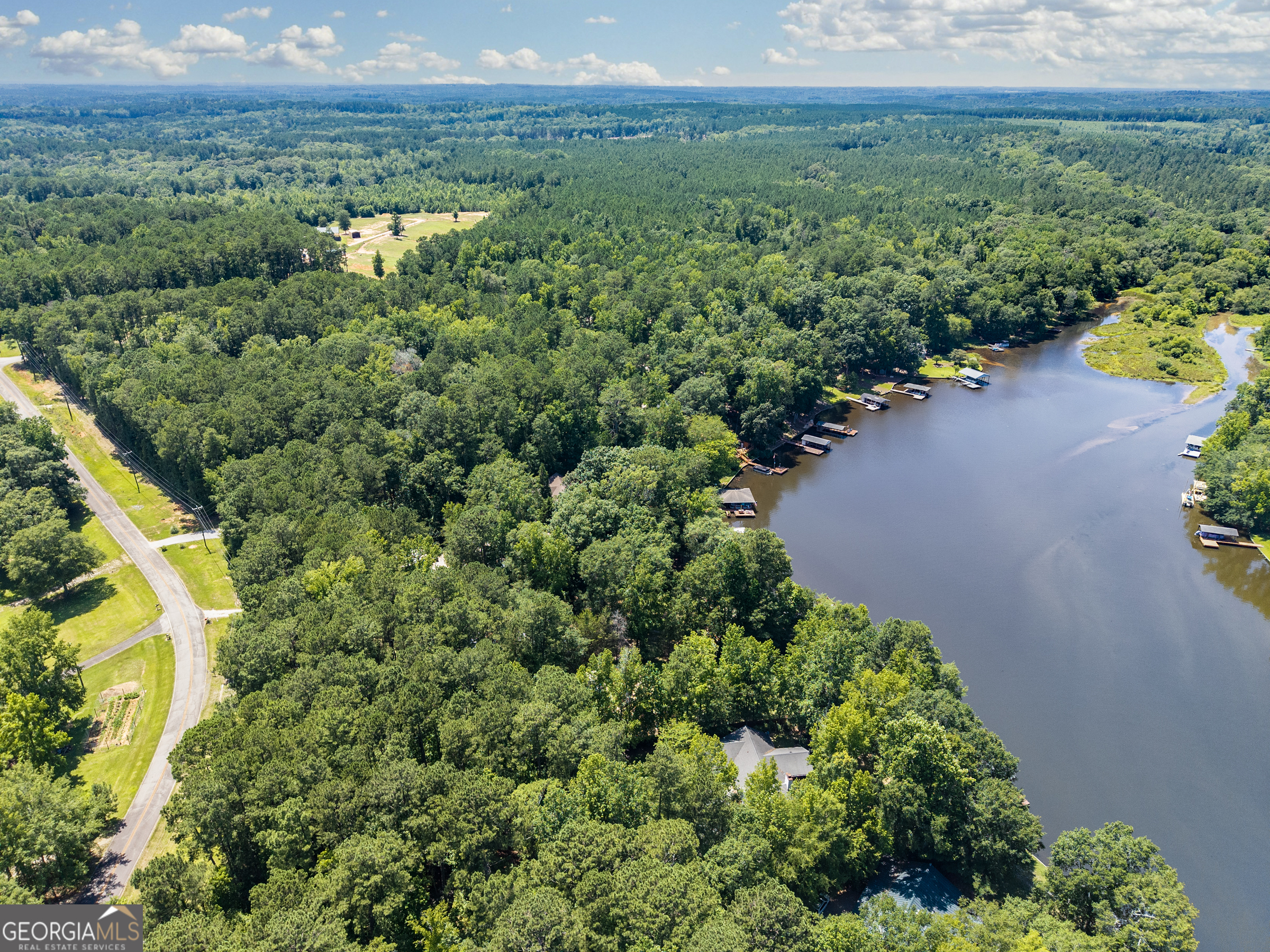 909 South Steel Bridge Road Eatonton, GA 31024 - Photo 16 of 18 an aerial view of a houses with a yard