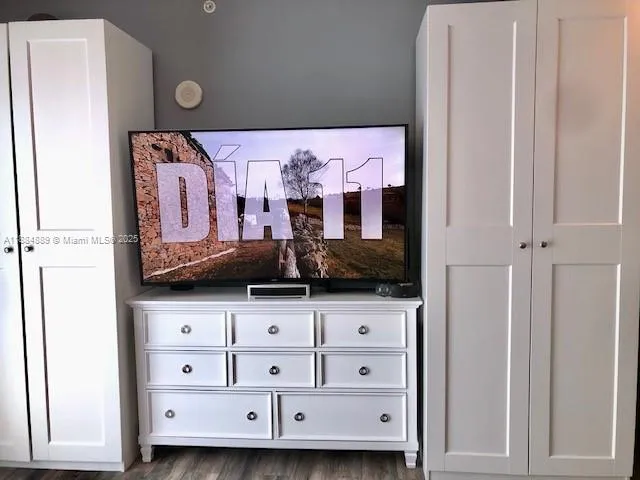 a view of room with cabinets