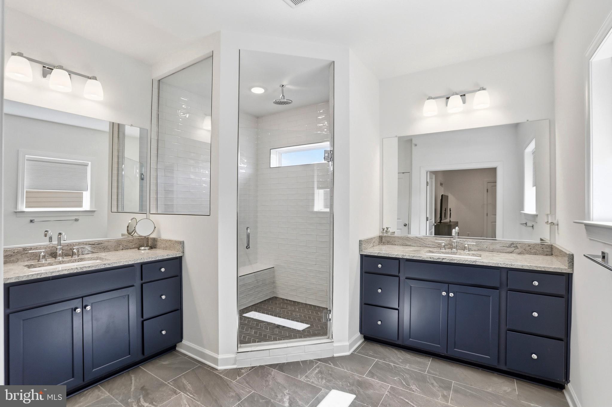 4965 Longmire Way Chantilly, VA 20151 - Photo 14 of 41 a bathroom with a granite countertop double vanity sink mirror and double