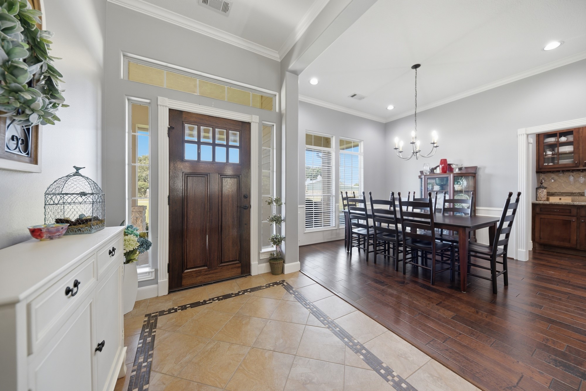 1205 Pecan Glen Road Brenham, TX 77833 - Photo 10 of 40 Enter into the foyer with the Dining Room to the side.