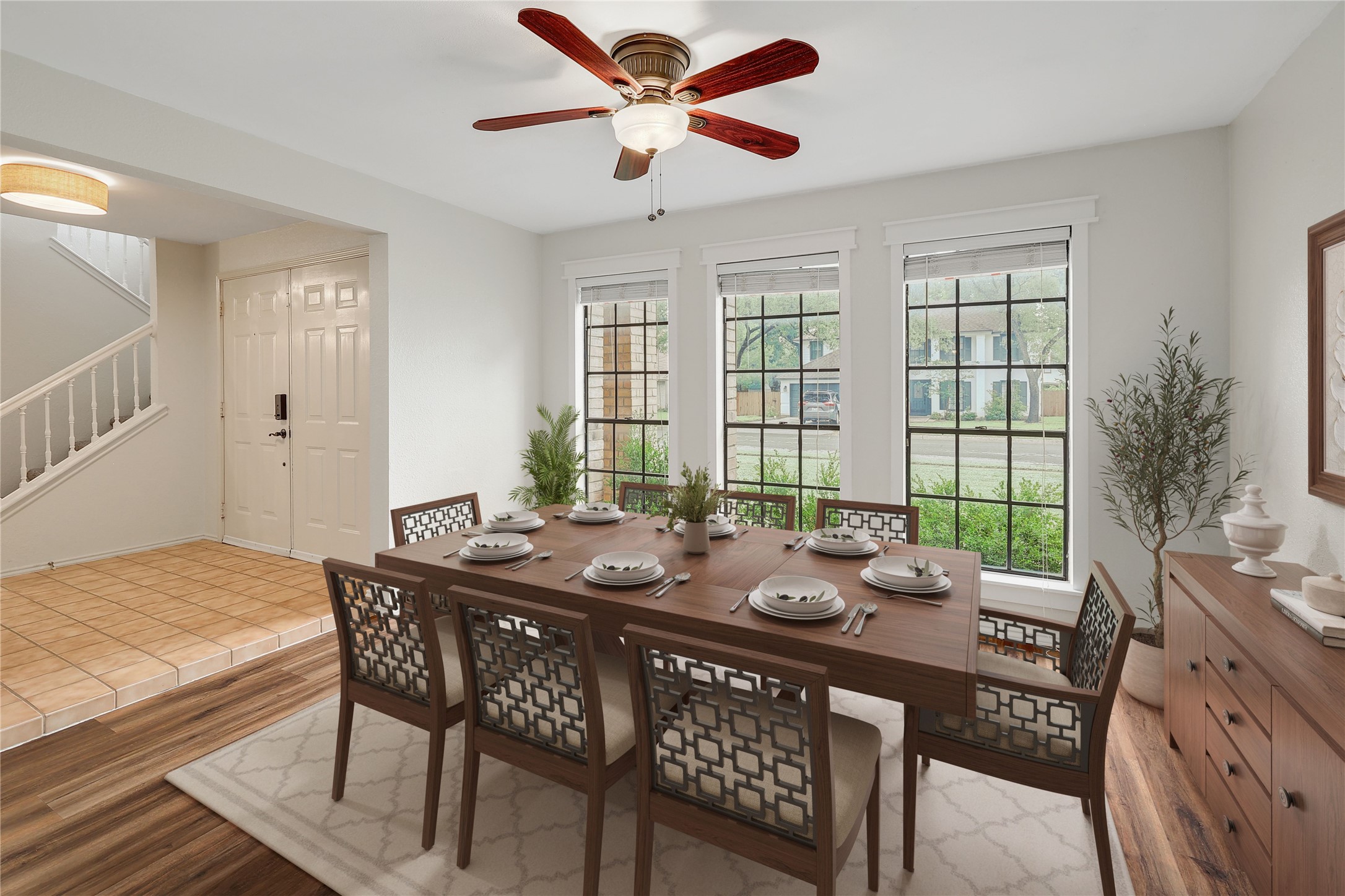 409 Cedar Mound Pass Cedar Park, TX 78613 - Photo 8 of 18 a view of a dining room with furniture window and wooden floor