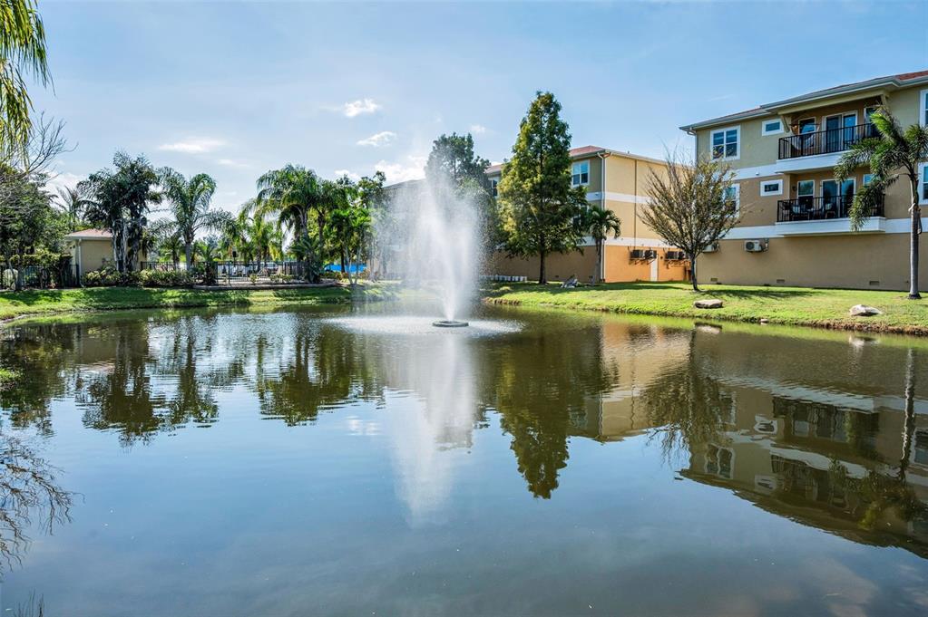 5064 Royal Palms Way, Unit 204 New Port Richey, FL 34652 - Photo 5 of 89 a view of a lake with a building in the background