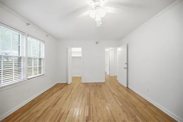a house view with garden space