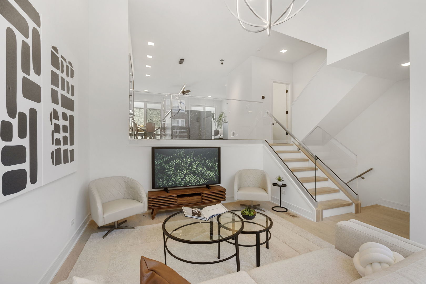 338 East Pershing Road Chicago, IL 60653 - Photo 7 of 86 a living room with furniture and a chandelier