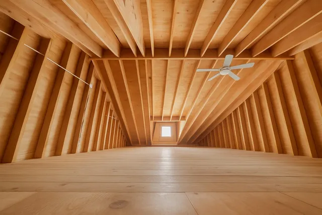 a view of wooden door