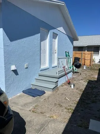 a backyard of a house