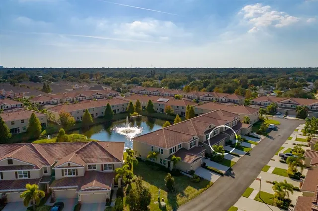 an aerial view of a city