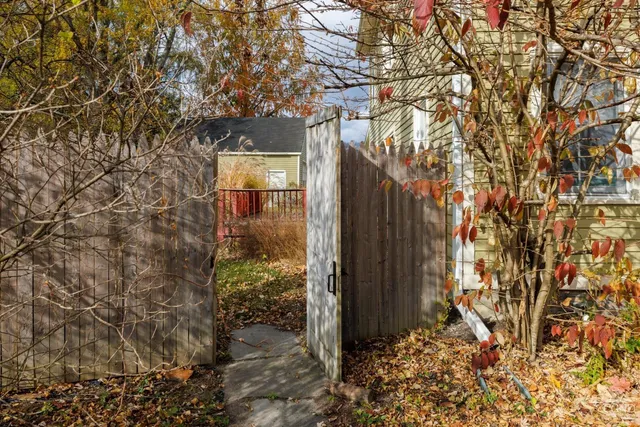 a backyard of a house
