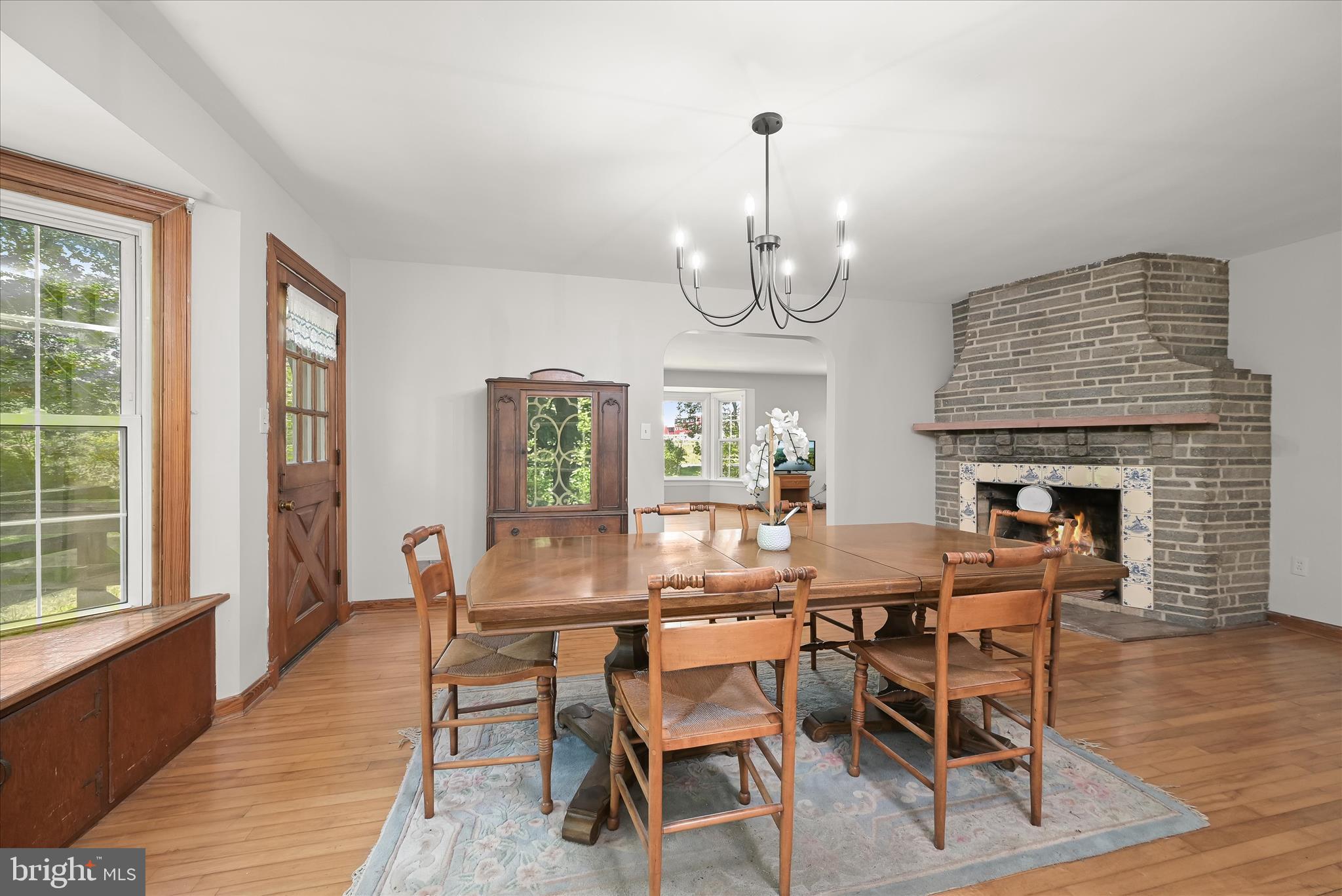 9915 Masser Road Frederick, MD 21702 - Photo 8 of 40 Dining Room - Fireplace - Hardwood Floors