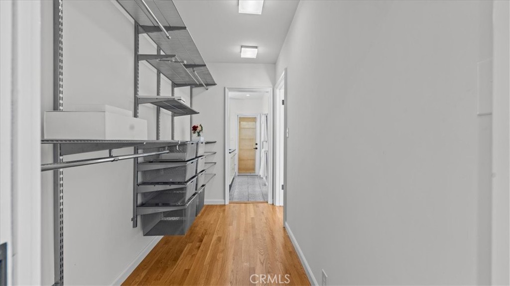 460 University Circle Claremont, CA 91711 - Photo 20 of 41 a view of hallway with stairs and wooden floor