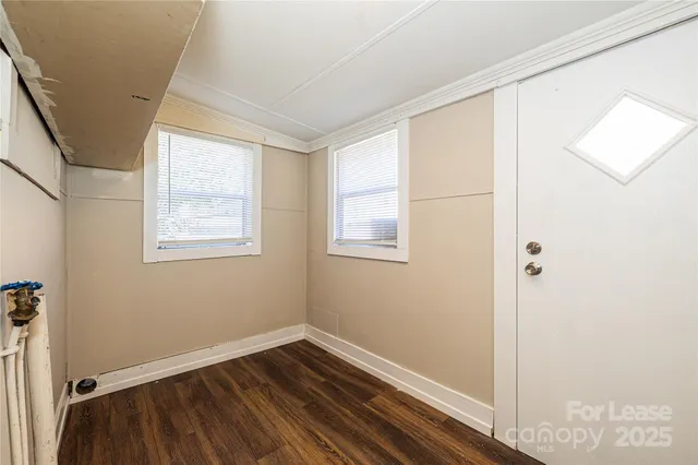 a big yard with lake view