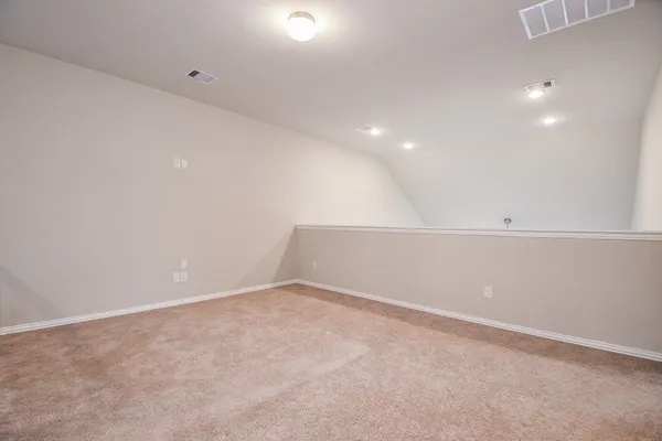 an empty room with an entryway