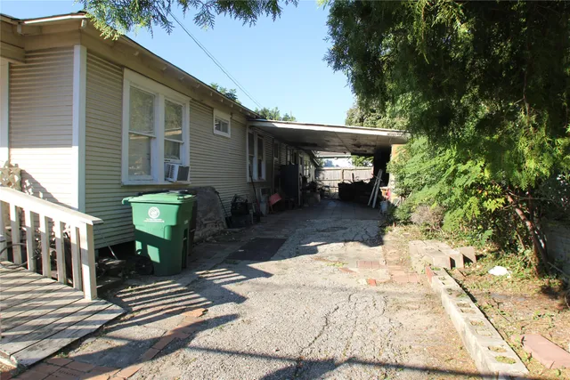a view of a house with a patio