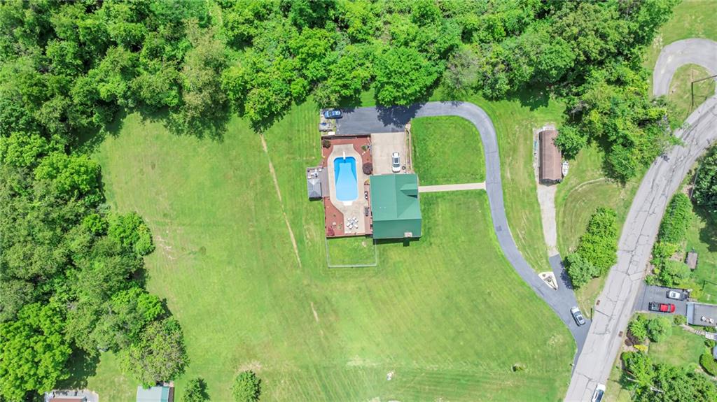 303 Sharon Grange Road Aliquippa, PA 15001 - Photo 50 of 50 View of the entire property including pool area, home and detached garage/shed space.