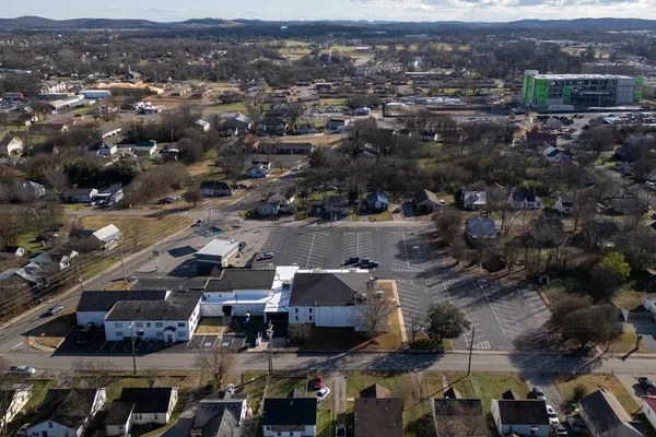 an aerial view of multiple house