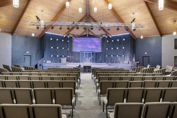 a view of a chairs and table in a patio