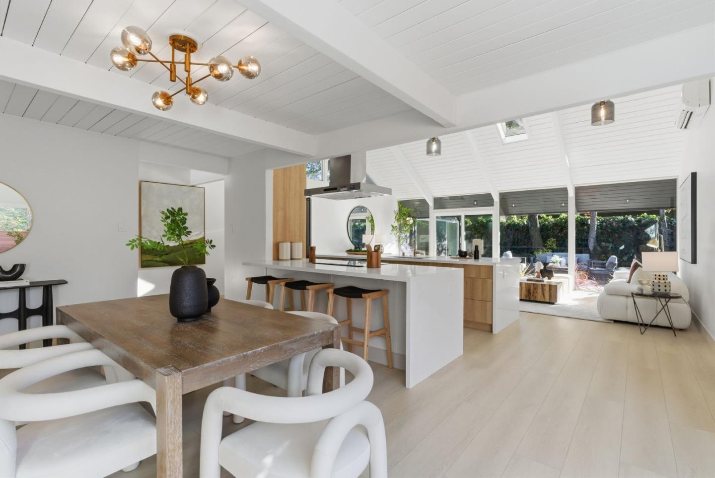 2212 Juniperberry Drive San Rafael, CA 94903 - Photo 9 of 81 a view of a dining room with furniture a chandelier and wooden floor