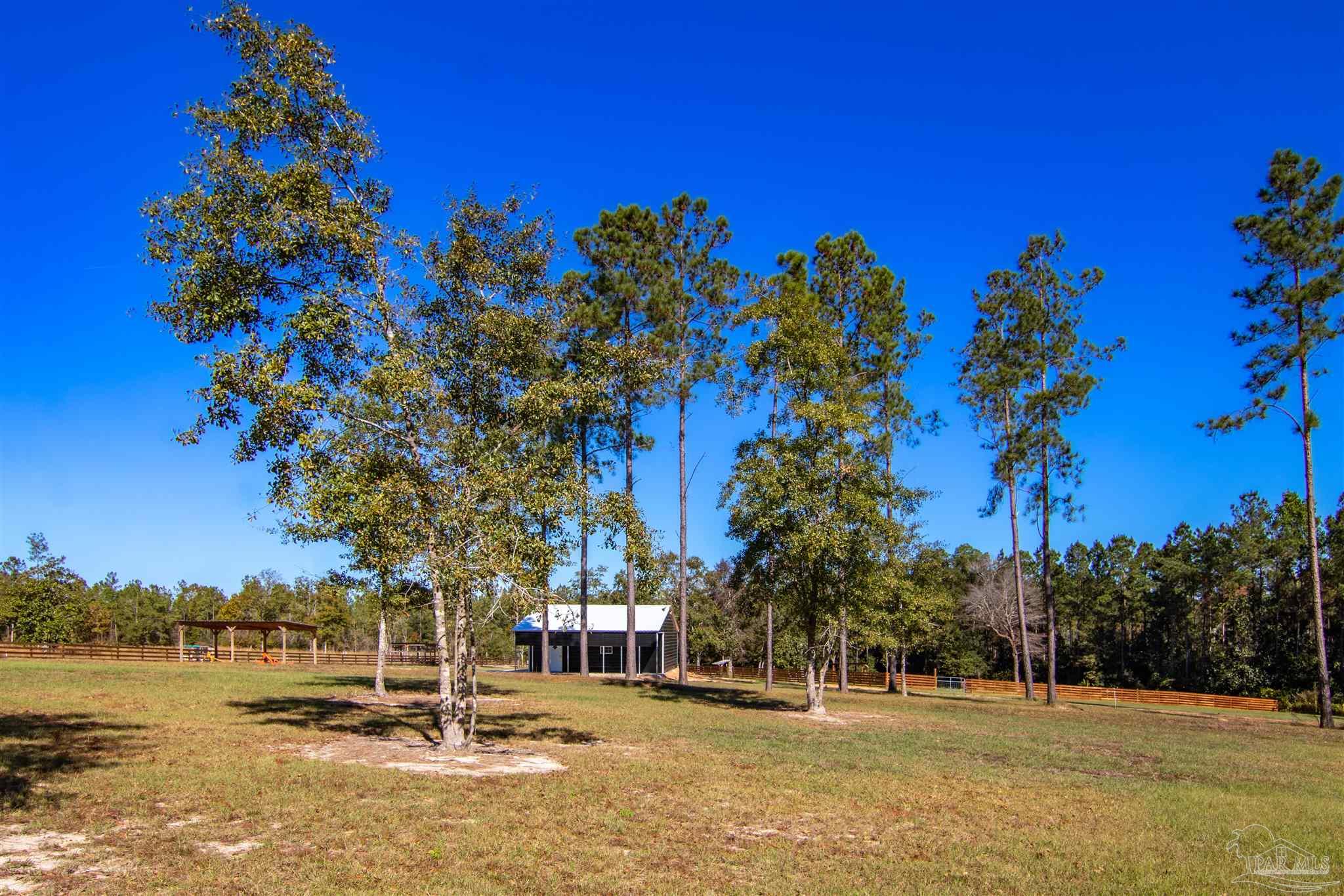 2232 Bison Drive Pace, FL 32571 - Photo 24 of 27 a backyard of a house with lots of green space