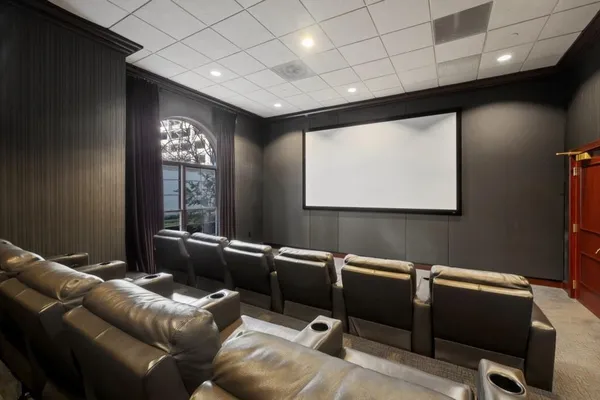 a view of balcony with seating space