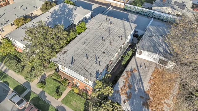 an aerial view of multiple house