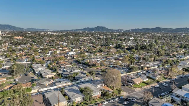 an aerial view of multiple house