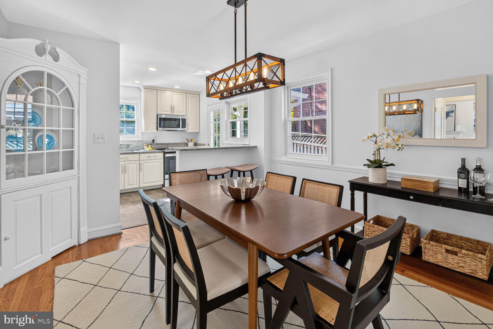 5709 Northfield Road Bethesda, MD 20817 - Photo 6 of 31 Dining Room Looking to Kitchen - Actually Staged