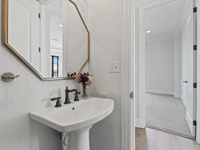 a balcony with chairs