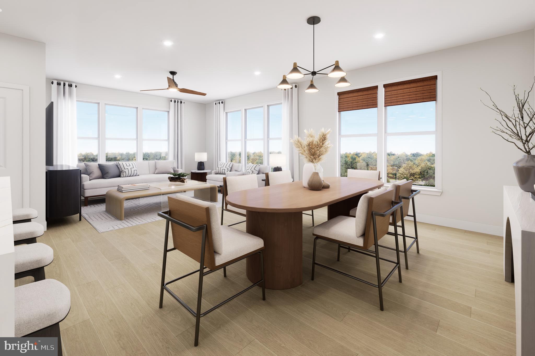 1121 Fortune Terrace, Unit 2 Potomac, MD 20854 - Photo 5 of 12 a dining room with furniture a chandelier and window