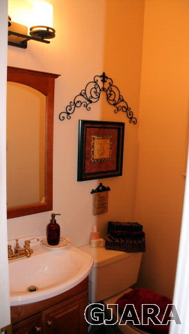 353 Belden Court Fruita, CO 81521 - Photo 12 of 16 a bathroom with a sink and a mirror