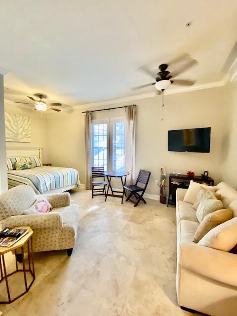 10343 East County Highway 30A, Unit B193 Inlet Beach, FL 32413 - Photo 4 of 22 a living room with furniture and a flat screen tv