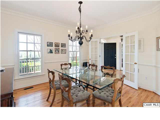 3434 Fosters Branch Road Charlottesville, VA 22911 - Photo 10 of 15 The light filled dining room with French doors opening to the large entry hall.