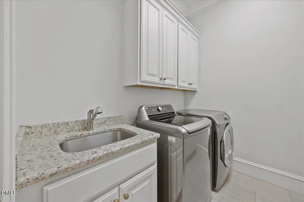 a view of a room with shelves