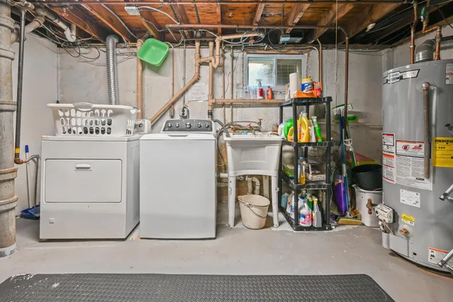 a view of storage and utility room