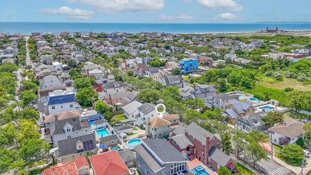 an aerial view of a city with lots of residential buildings