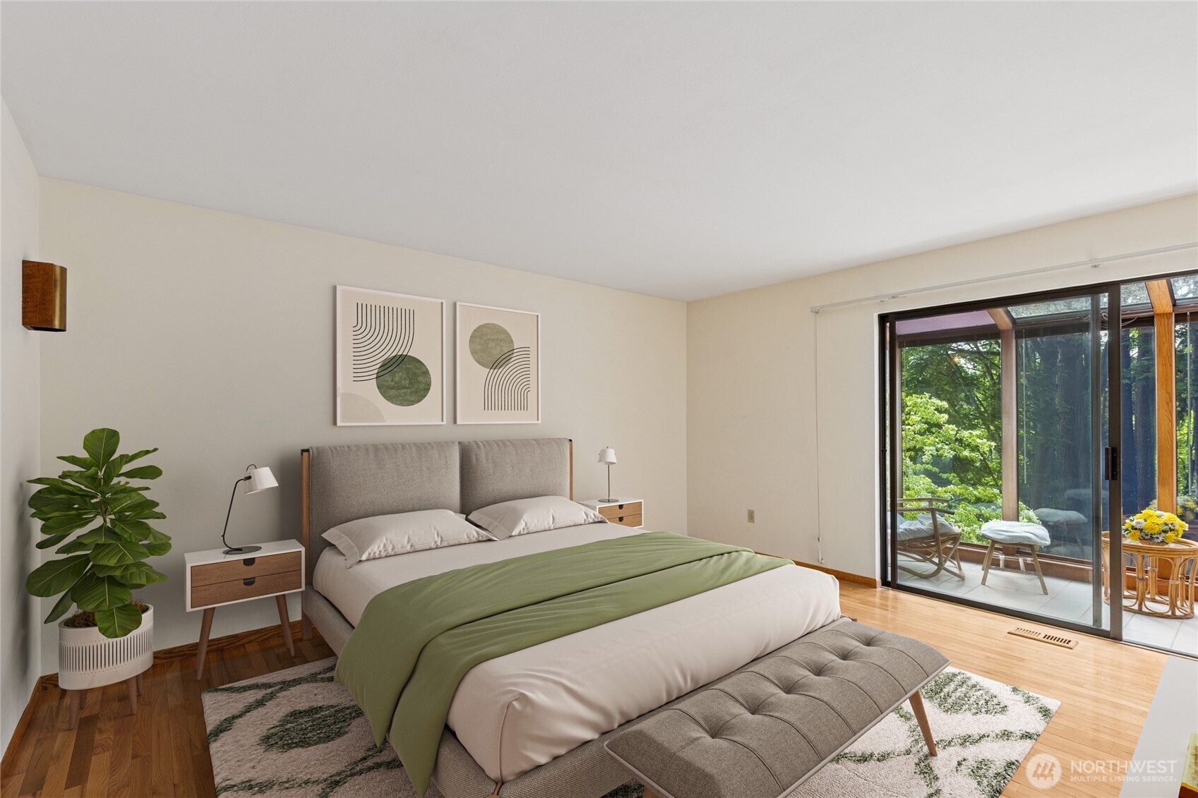 5019 East Mercer Way Mercer Island, WA 98040 - Photo 9 of 31 a bedroom with a bed and a window